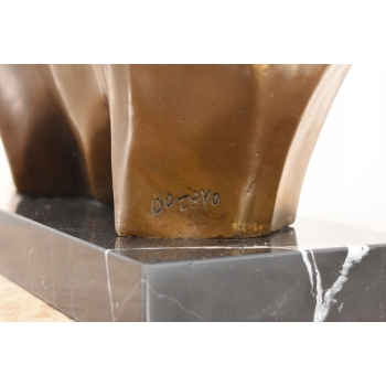 Fernando Botero - Gruby Abstrakcyjny Byk - Figura Rzeźba z Brązu - Ozdoba