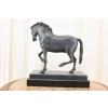 A. BARYE - Piękny Koń Arabski - Figura Rzeźba z Brązu - Patyna - Dekoracja