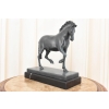 A. BARYE - Piękny Koń Arabski - Figura Rzeźba z Brązu - Patyna - Dekoracja