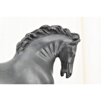 A. BARYE - Piękny Koń Arabski - Figura Rzeźba z Brązu - Patyna - Dekoracja