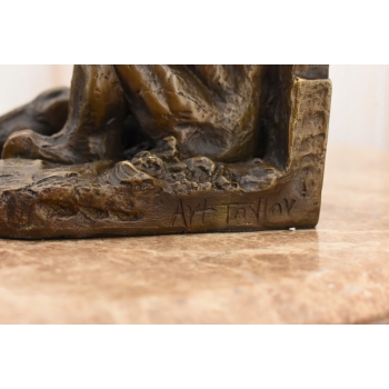 Podpórki Pod Książki - Ograniczniki - Siedzące Gargulce - Figura z Brązu