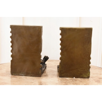 Podpórki Pod Książki - Ograniczniki - Siedzące Gargulce - Figura z Brązu