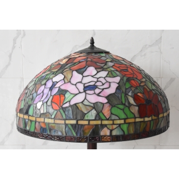 Lampa Podłogowa - Tiffany Style - Lampa Witrażowa - Kolorowa Lampka - Biuro