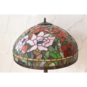 Lampa Podłogowa - Tiffany Style - Lampa Witrażowa - Kolorowa Lampka - Biuro