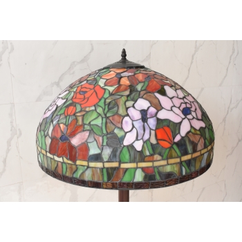 Lampa Podłogowa - Tiffany Style - Lampa Witrażowa - Kolorowa Lampka - Biuro