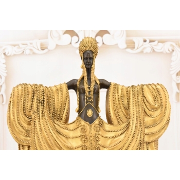Tancerka z Brązu - Złocony Brąz - Szeherezada - Styl Art Deco 50 cm