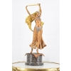Orientalna Tancerka - Kobieta z Mieczem - Figura Rzeźba z Brązu Złoconego
