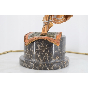 Orientalna Tancerka - Kobieta z Mieczem - Figura Rzeźba z Brązu Złoconego