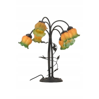 Lampa Stołowa Witrażowa - Styl Tiffany - witraż - Kolorowa Lampka - Gabinet