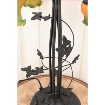 Lampa Stołowa Witrażowa - Styl Tiffany - witraż - Kolorowa Lampka - Gabinet