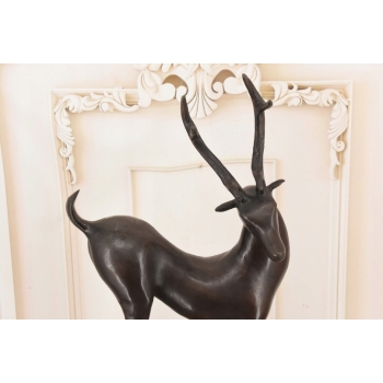 Nowoczesny Nowoczesny Jeleń - Figura Rzeźba z Brązu - Prezent Ozdoba
