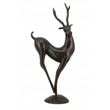 Nowoczesny Nowoczesny Jeleń - Figura Rzeźba z Brązu - Prezent Ozdoba