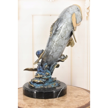 Okoń z Brązu - Ryba Wędkarstwo - Figura Rzeźba z Brązu - Prezent Puchar