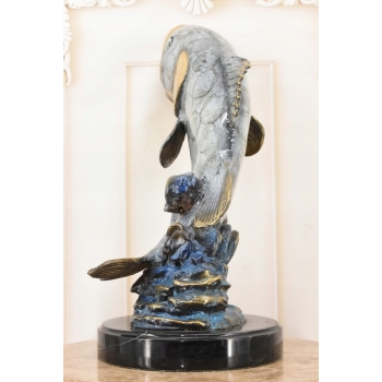 Okoń z Brązu - Ryba Wędkarstwo - Figura Rzeźba z Brązu - Prezent Puchar