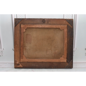 Wiktor Korecki - Wiejskie Chaty Zimą - Polska Zima - Obraz Olejny Płótno