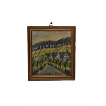 Nikifor Krynicki - Kapliczka w Krynicy Zdrój - Stary Obraz Akwarela Ołówek