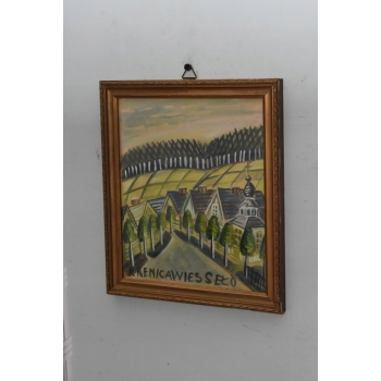 Nikifor Krynicki - Kapliczka w Krynicy Zdrój - Stary Obraz Akwarela Ołówek