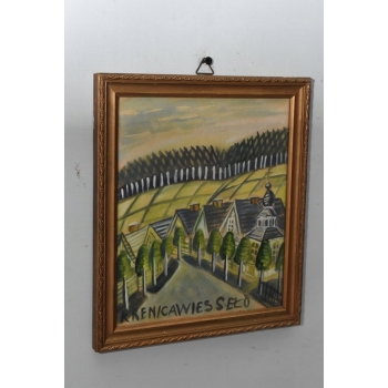 Nikifor Krynicki - Kapliczka w Krynicy Zdrój - Stary Obraz Akwarela Ołówek