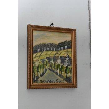 Nikifor Krynicki - Kapliczka w Krynicy Zdrój - Stary Obraz Akwarela Ołówek