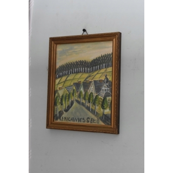 Nikifor Krynicki - Kapliczka w Krynicy Zdrój - Stary Obraz Akwarela Ołówek