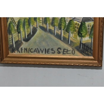 Nikifor Krynicki - Kapliczka w Krynicy Zdrój - Stary Obraz Akwarela Ołówek