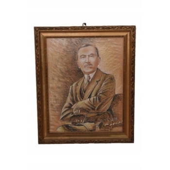 Wojciech Kossak 1934 - Portret Roman Dmowski - Polski Obraz Patriotyczny