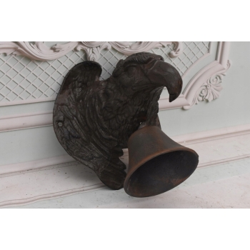 Dzwonek Do Drzwi - Głowa Orła - Orzeł Ptak - Dzwon z Żeliwa - 28 cm