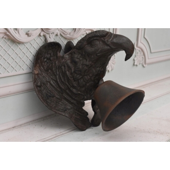 Dzwonek Do Drzwi - Głowa Orła - Orzeł Ptak - Dzwon z Żeliwa - 28 cm