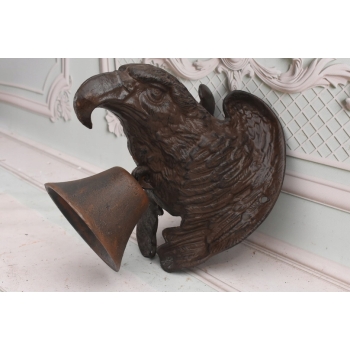 Dzwonek Do Drzwi - Głowa Orła - Orzeł Ptak - Dzwon z Żeliwa - 28 cm
