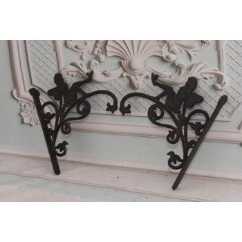 Żeliwny Wieszak - Wspornik pod Półkę - Nimfa Wróżka - Dekoracja Żeliwo