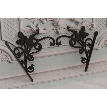 Żeliwny Wieszak - Wspornik pod Półkę - Nimfa Wróżka - Dekoracja Żeliwo