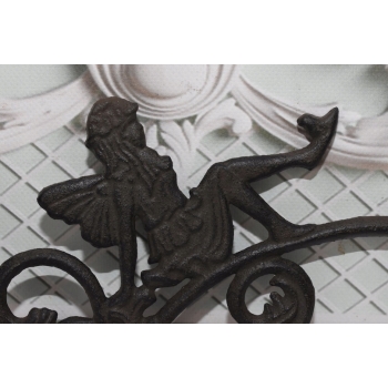 Żeliwny Wieszak - Wspornik pod Półkę - Nimfa Wróżka - Dekoracja Żeliwo