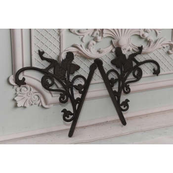 Żeliwny Wieszak - Wspornik pod Półkę - Nimfa Wróżka - Dekoracja Żeliwo