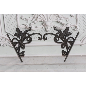 Żeliwny Wieszak - Wspornik pod Półkę - Nimfa Wróżka - Dekoracja Żeliwo