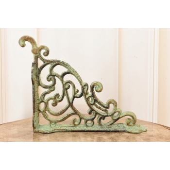 Żeliwny Wieszak - Wspornik pod Półkę - Kątownik Patyna - Dekoracja Uchwyt