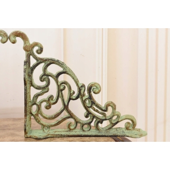 Żeliwny Wieszak - Wspornik pod Półkę - Kątownik Patyna - Dekoracja Uchwyt