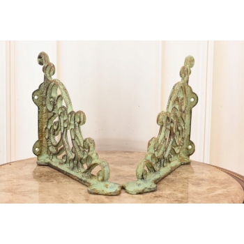 Żeliwny Wieszak - Wspornik pod Półkę - Kątownik Patyna - Dekoracja Uchwyt