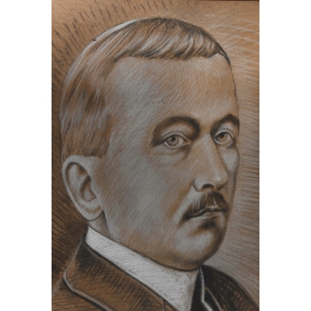 Wojciech Kossak 1934 - Portret Roman Dmowski - Polski Obraz Patriotyczny