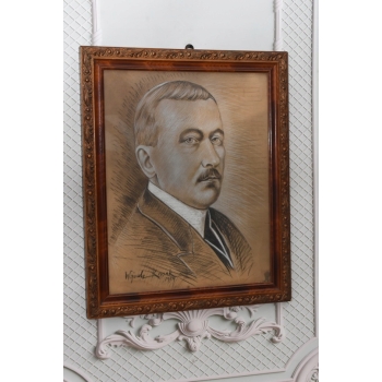 Wojciech Kossak 1934 - Portret Roman Dmowski - Polski Obraz Patriotyczny