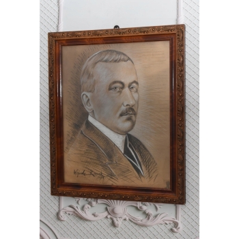 Wojciech Kossak 1934 - Portret Roman Dmowski - Polski Obraz Patriotyczny