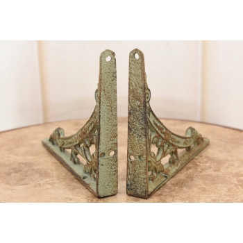 Żeliwny Wieszak - Wspornik pod Półkę - Kątownik Patyna - Dekoracja Uchwyt