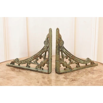 Żeliwny Wieszak - Wspornik pod Półkę - Kątownik Patyna - Dekoracja Uchwyt