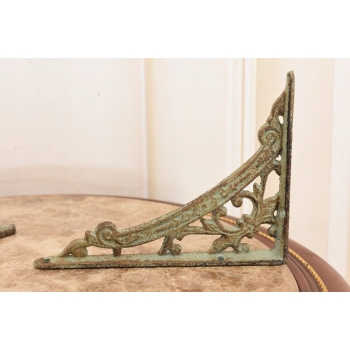 Żeliwny Wieszak - Wspornik pod Półkę - Kątownik Patyna - Dekoracja Uchwyt