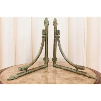 Żeliwny Wieszak - Wspornik pod Półkę - Kątownik Patyna - Dekoracja Uchwyt