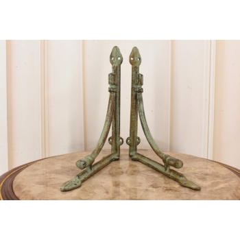 Żeliwny Wieszak - Wspornik pod Półkę - Kątownik Patyna - Dekoracja Uchwyt