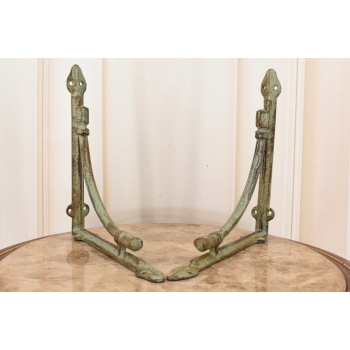 Żeliwny Wieszak - Wspornik pod Półkę - Kątownik Patyna - Dekoracja Uchwyt