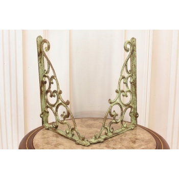 Żeliwny Wieszak - Wspornik pod Półkę - Kątownik Patyna - Dekoracja Uchwyt