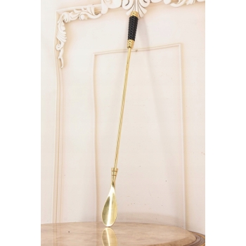 Stylowa Mosiężna Łyżka do Butów - Mosiądz - Złota 52 cm