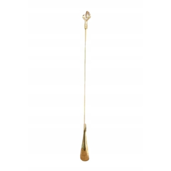 Stylowa Łyżka do Butów - Mosiądz + Drapaczka do Pleców - Złota 57 cm