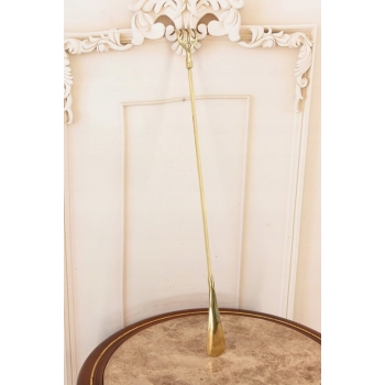 Stylowa Łyżka do Butów - Mosiądz + Drapaczka do Pleców - Złota 57 cm